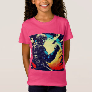 Camiseta SF - Anime Hero Woodcut 2