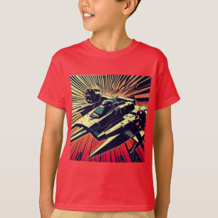 Camiseta SF - Anime Starfighter Woodcut 1