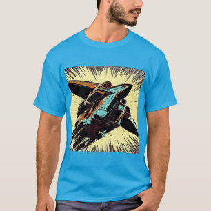 Camiseta SF - Anime Starfighter Woodcut 3