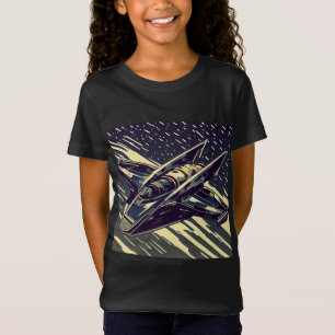Camiseta SF - Anime Starfighter Woodcut 4