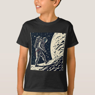 Camiseta SF - Astronauta en Spacewalk Woodcut 1