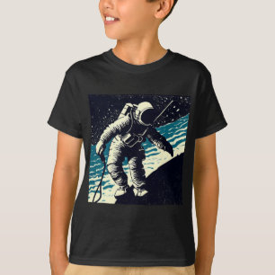 Camiseta SF - Astronauta en Spacewalk Woodcut 2