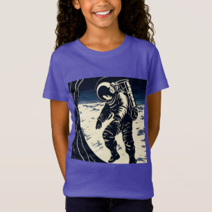 Camiseta SF - Astronauta en Spacewalk Woodcut 3