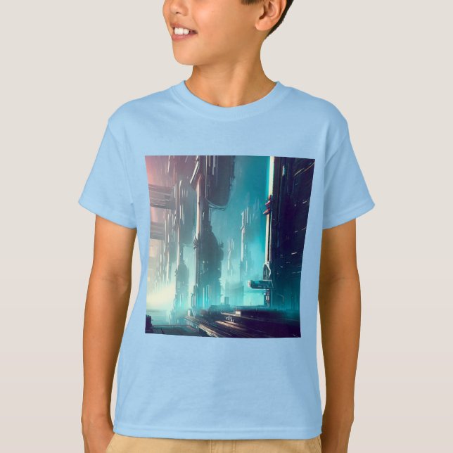 Camiseta SF Ciudad futurista 1 (Anverso)