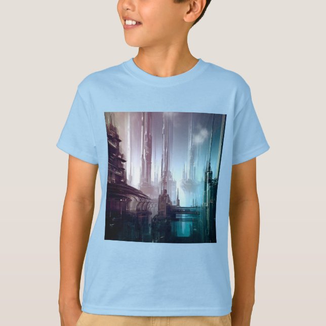 Camiseta SF Ciudad futurista 2 (Anverso)