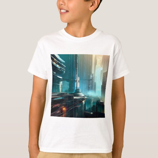 Camiseta SF Ciudad Futurista 3 (Anverso)