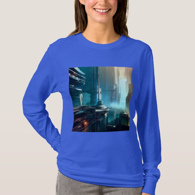 Camiseta SF Ciudad Futurista 3 (Anverso)