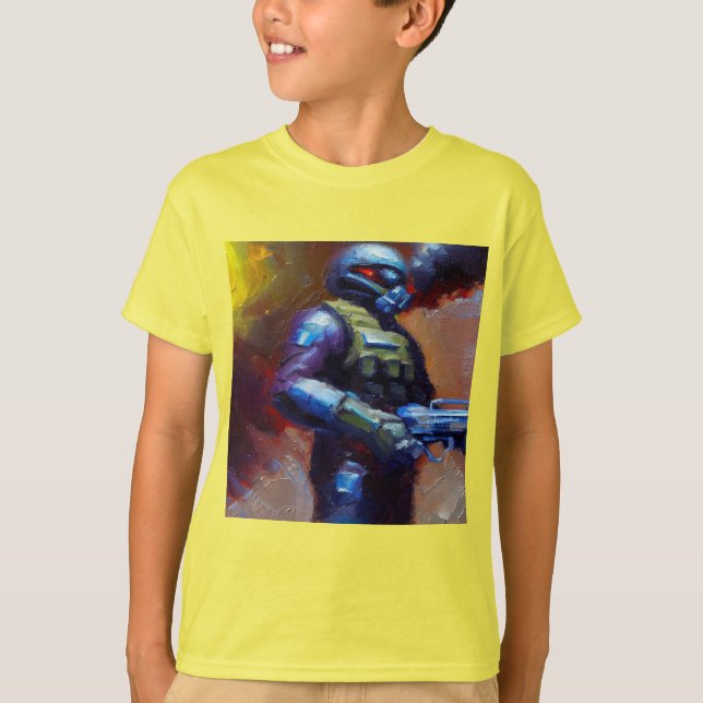 Camiseta SF - Héroe militar 4 (Anverso)