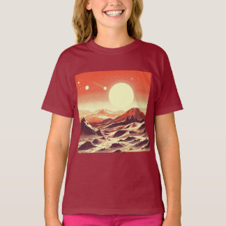 Camiseta SF Mars Landscape Woodcut 2
