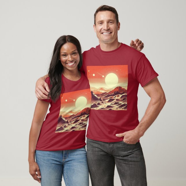 Camiseta SF Mars Landscape Woodcut 2 (Unisexo)