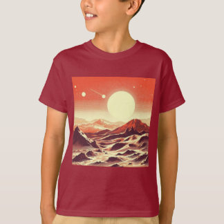 Camiseta SF Mars Landscape Woodcut 2