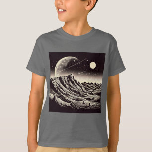 Camiseta SF Mars Landscape Woodcut 3