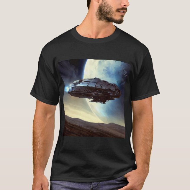 Camiseta SF Orbiting Spaceship 2 (Anverso)