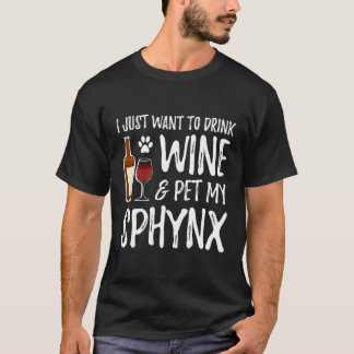 Camiseta Sfinx De Vino Y Mascota Para La Madre Del Gato Sfi