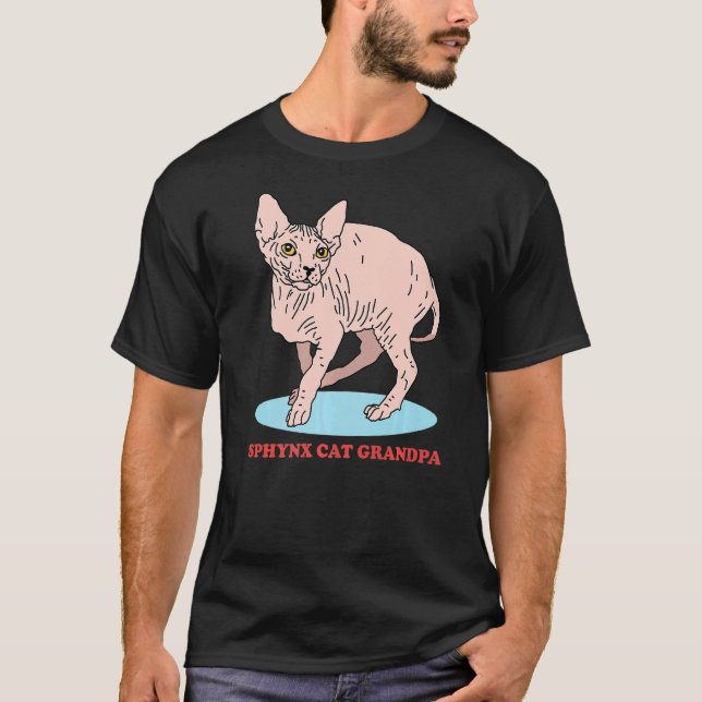 Camiseta Sfinx Sphynx Cat Grandpa Hairless Cat Dueño Sfinx (Anverso)