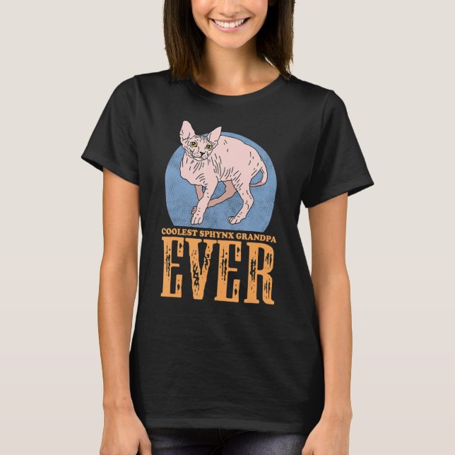 Camiseta Sfinx Sphynx Cat Grandpa Hairless Cat Dueño Sfinx (Anverso)