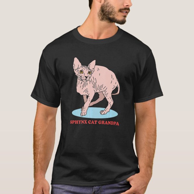Camiseta Sfinx Sphynx Cat Grandpa Hairless Cat Dueño Sfinx (Anverso)