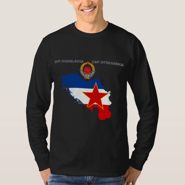 Camiseta SFR Yugoslavia - Mapa - Emblema - Bandera (Anverso)