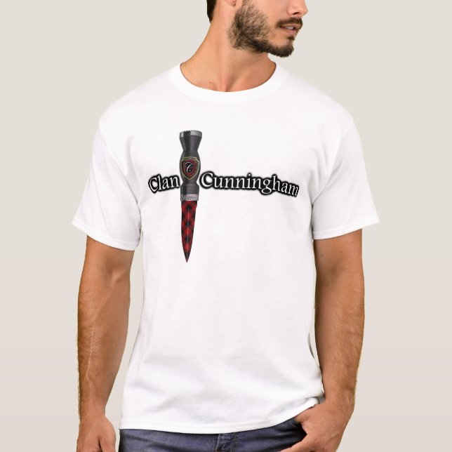 Camiseta Sgian Dubh escocés del Clan Cunningham (Anverso)