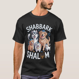 Camiseta Shabbark Shalom Hanukkah Menorá Perro Judío Shabba