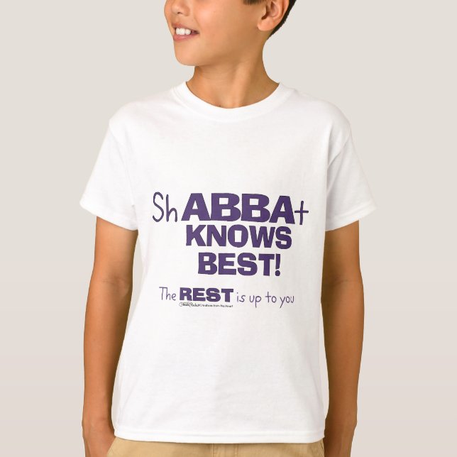 Camiseta ShABBAt Abba lo sabe mejor (Anverso)