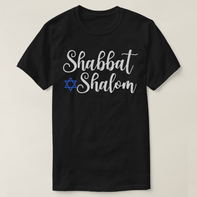 Camiseta Shabbat Shalom para shabbos o shabbath en hebreo i (Diseño del anverso)
