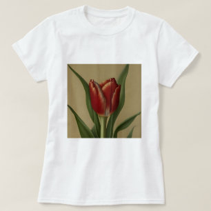 Camiseta Shabby Chic Lovely Red Tulip