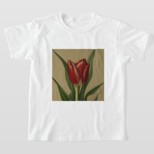 Camiseta Shabby Chic Lovely Red Tulip