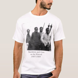 Camiseta Shackleton y equipo en imagen antártica del Nimrod
