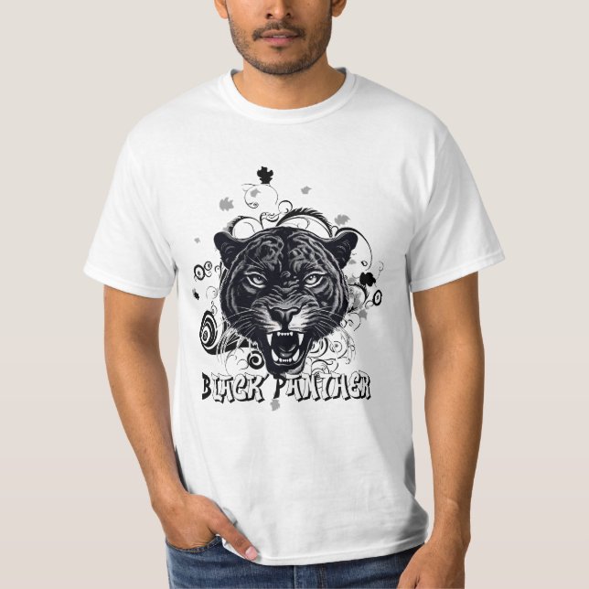 Camiseta Shadow Majesty: Impresionante Pantera Negra (Anverso)