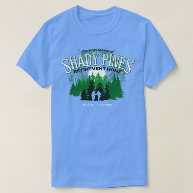 Camiseta Shady Pines Retirement Home (Diseño del anverso)
