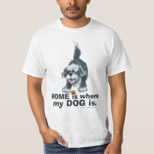 Camiseta Shaggty Dog HOME es el lugar donde mi perro es cam