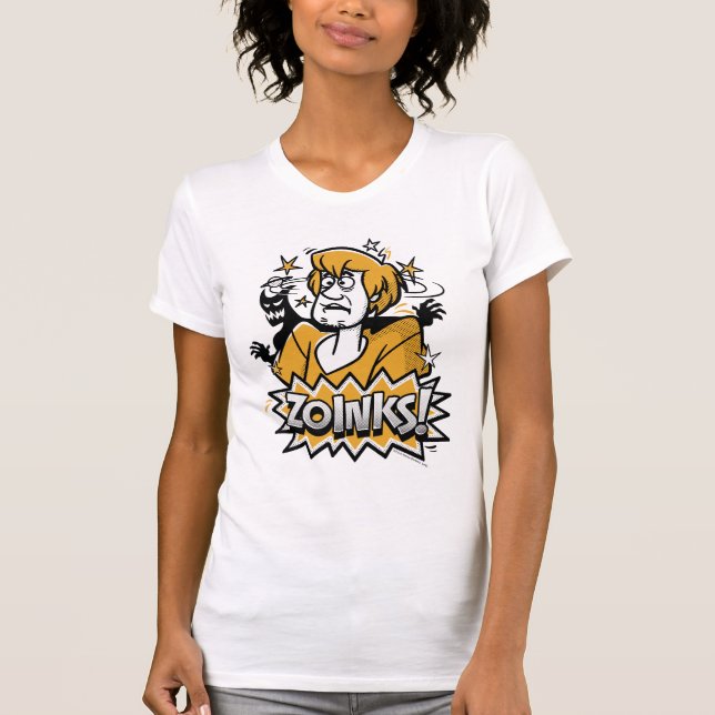 Camiseta Shaggy "¡Zoinks!" Gráfico de semitono (Anverso)