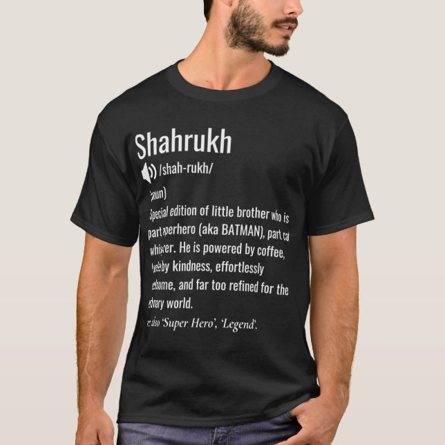 Camiseta Shahrukh definition brother  retro (Anverso)