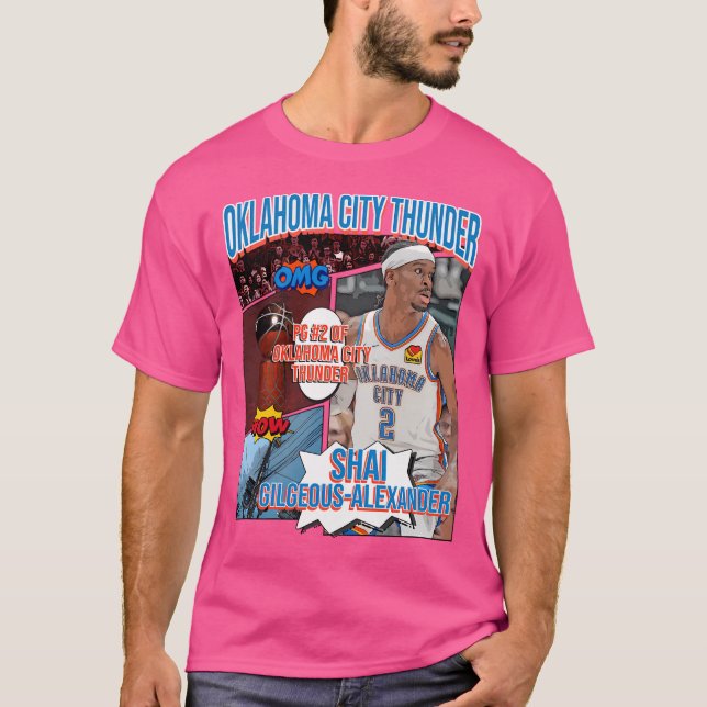 Camiseta Shai Gilgeous-Alexander Basketball Art Thunder 1 (Anverso)