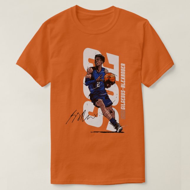 Camiseta Shai Gilgeous Alexander Oklahoma City Vertical 1 (Diseño del anverso)