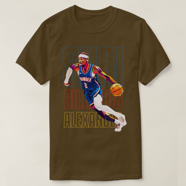 Camiseta Shai Gilgeous Alexander WPAP (Diseño del anverso)