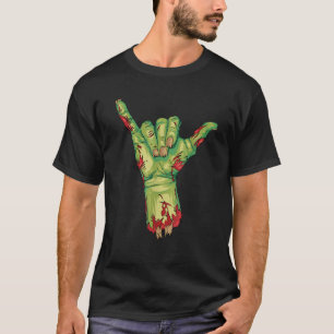 Camiseta Shaka Hand Cute Hunter Surfer Zombie Funny Hawaii