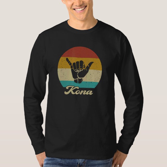 Camiseta Shaka Kona Hawaii Hang Loose Aloha Hawaii Retro (Anverso)