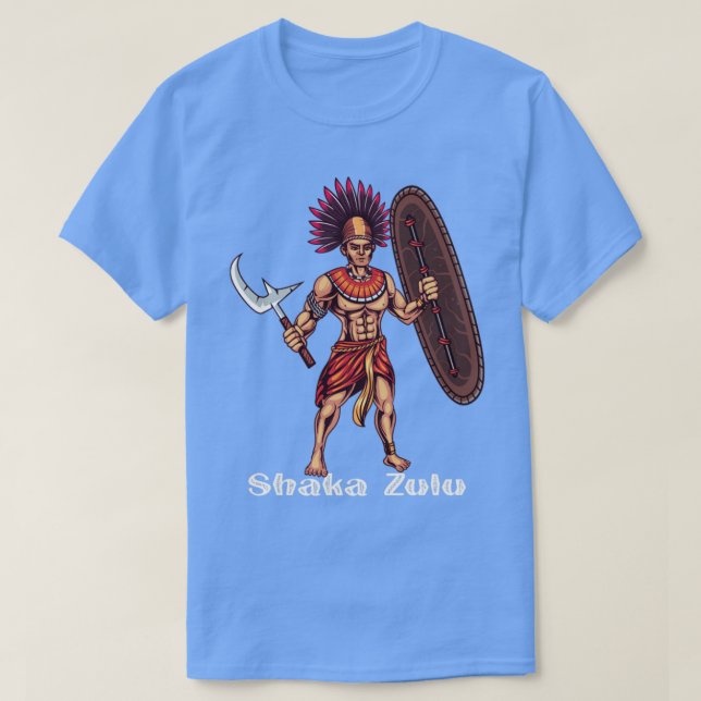 Camiseta Shaka Zulu Líder Guerrero Africano Rey Jun (Diseño del anverso)