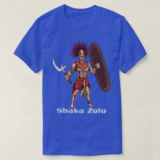 Camiseta Shaka Zulu Líder Guerrero Africano Rey Jun (Diseño del anverso)