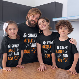 Camiseta Shake Rattle Boo Danzando el esqueleto Ghost Hallo