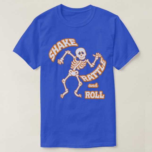 Camiseta Shake Rattle y Roll Skeleton (Diseño del anverso)