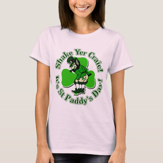 Camiseta Shake Yer Craic es el Día de los Sándalos (Anverso)