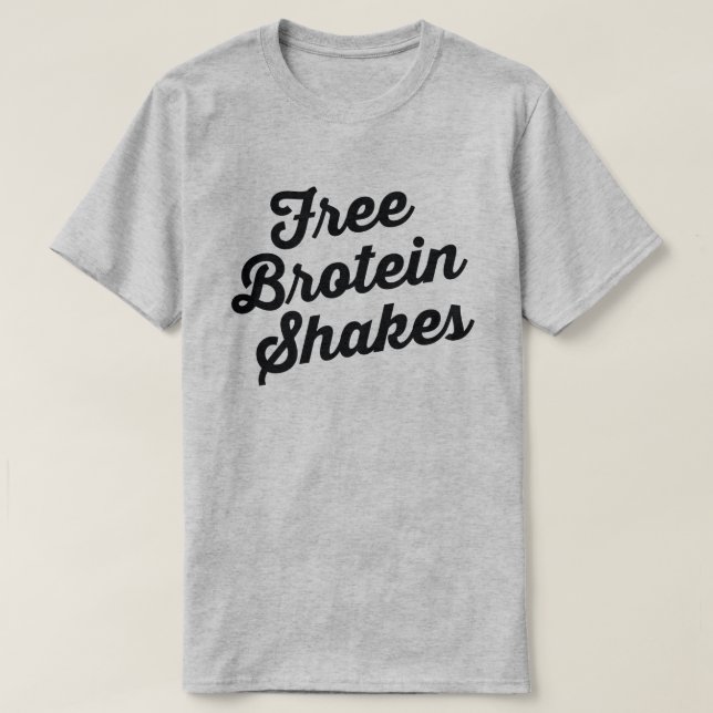 CAMISETA SHAKES DE BROTEÍNA LIBRE (Diseño del anverso)