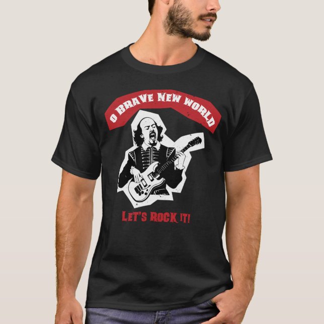 Camiseta Shakespeare Guitar Brave World (Anverso)