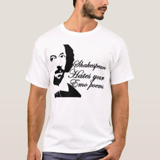 Camiseta Shakespeare odia los poemas del emo