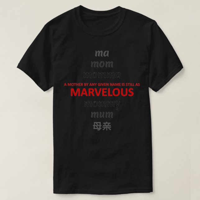 Camiseta Shakespeareanesque Marvelous Mom Premium  (Diseño del anverso)