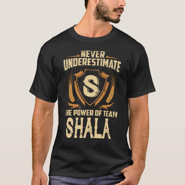 Camiseta SHALA Apellido T Shirt, SHALA escudo de apellido (Anverso)