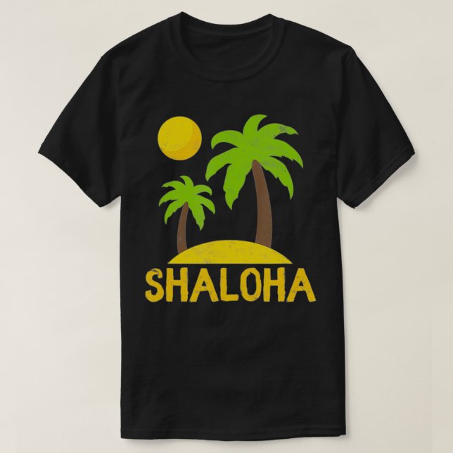 Camiseta Shaloha Aloha Hawaii judío Hawai Kosher Shabba (Diseño del anverso)